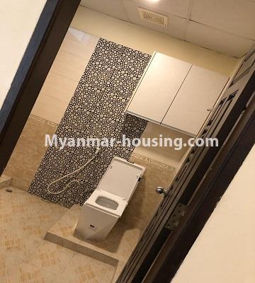 Myanmar real estate - for rent property - No.4892 - Decorated and furnished Aung Chan Thar Codominium room for rent in Yankin! - common bathroom view