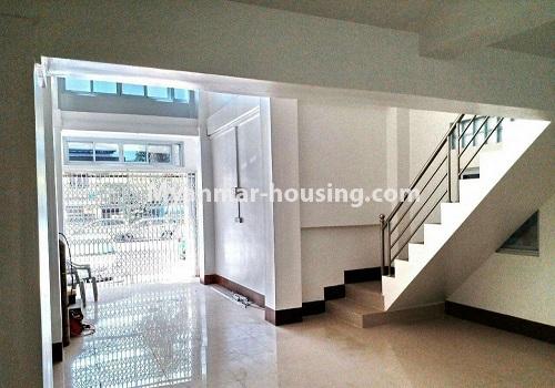 Myanmar real estate - for rent property - No.4907 -  Ground floor with half attic for show room in South Okkalapa! - ground floor hall view
