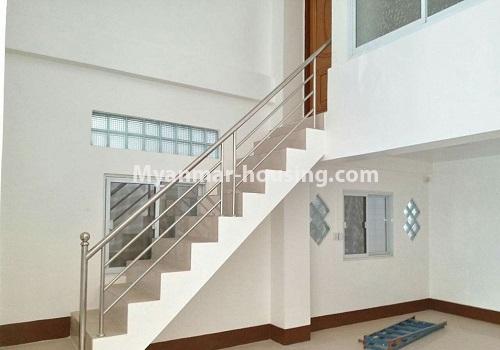 Myanmar real estate - for rent property - No.4907 -  Ground floor with half attic for show room in South Okkalapa! - stairs view