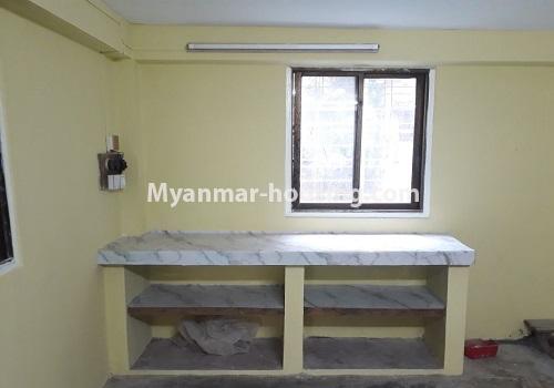 ミャンマー不動産 - 賃貸物件 - No.4908 - Third Floor One Bedroom Apartment Room for Rent in Sanchaung! - kitchen view