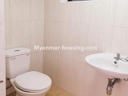 Myanmar real estate - for rent property - No.4910 - 3BHK Ayar Chan Thar Condominium Room for rent in Dagon Seikkan! - bathroom view