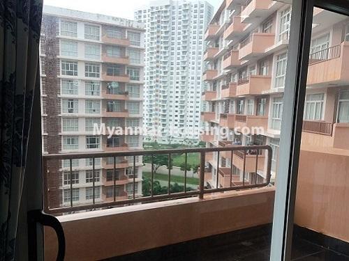 Myanmar real estate - for rent property - No.4911 - 2 BHK Star City Condominium room for rent near Thilawa Industrial Zone, Thanlyin! - balcony view