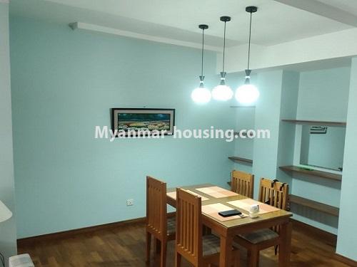 ミャンマー不動産 - 賃貸物件 - No.4911 - 2 BHK Star City Condominium room for rent near Thilawa Industrial Zone, Thanlyin! - dining area view