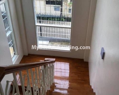 Myanmar real estate - for rent property - No.4913 - 6BHK Two RC Landed House for Rent near Kabaraye Pagoda Road, Bahan! - stairs view