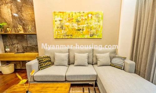 Myanmar real estate - for rent property - No.4914 - Nice 2BHK The Central Condominium Room for Rent! - another view of living room