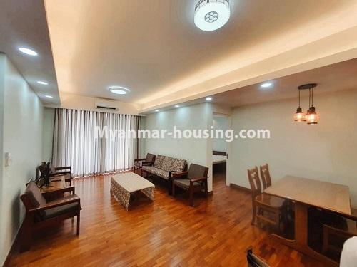 Myanmar real estate - for rent property - No.4915 - Furnished Star City B Zone Room for Rent - living room view