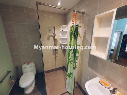 Myanmar real estate - for rent property - No.4915 - Furnished Star City B Zone Room for Rent - bathroom view
