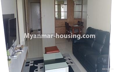 Myanmar real estate - for rent property - No.4918 - 2 BH A Zone Room in Star City For Rent! - TV, coffee table, Sofa