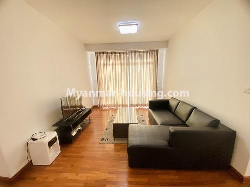 ミャンマー不動産 - 賃貸物件 - No.4923 - Two Bedrooms Star City Condo, Thanlyin! - living room