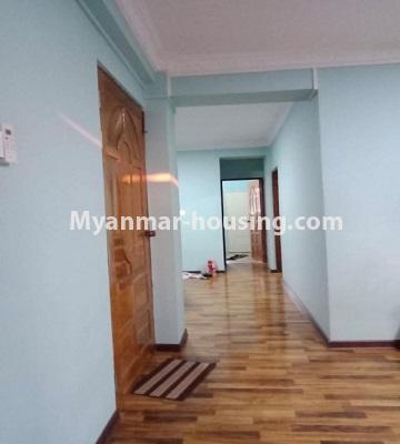 Myanmar real estate - for rent property - No.4924 - Third Floor Three Bedroom apartment for Rent in Yankin! - hallway
