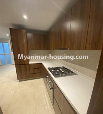 Myanmar real estate - for rent property - No.4926 - Luxurious Kantharyar Residence Condominium Room for Rent, near Kandawgyi Lake! - kitchen