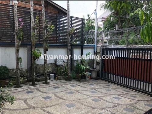 Myanmar real estate - for rent property - No.4927 - Landed House For Rent in Mayangone! - extra space in front the house