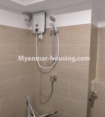 ミャンマー不動産 - 賃貸物件 - No.4931 - Star City, City Loft Studio Room for Rent in Thablyin! - bathroom