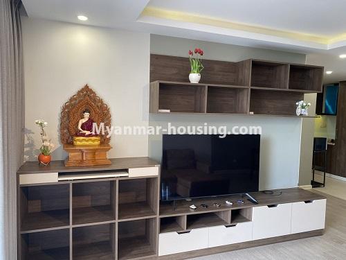 ミャンマー不動産 - 賃貸物件 - No.4932 - Star City A Zone Two Bedroom Room for Rent in Thanlyin! - another view of livingroom