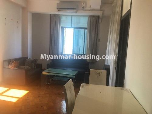 Myanmar real estate - for rent property - No.4936 - Two Bedroom Condo room for Rent in Myaynigone! - living room
