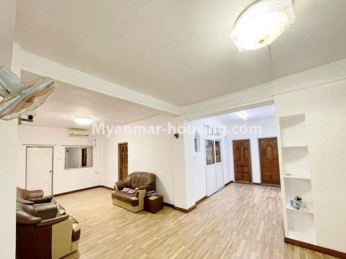 Myanmar real estate - for rent property - No.4937 - Three Bedroom Condo Room near Yankin Centre! - living room