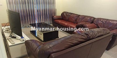 Myanmar real estate - for rent property - No.4938 - A Zone Two Bedroom Condo Room for Rent in Star City! - another view of living room