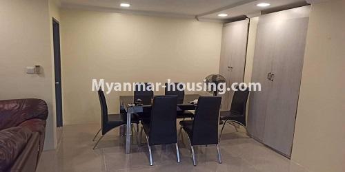 缅甸房地产 - 出租物件 - No.4938 - A Zone Two Bedroom Condo Room for Rent in Star City! - dining area