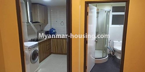 缅甸房地产 - 出租物件 - No.4938 - A Zone Two Bedroom Condo Room for Rent in Star City! - bathroom and kitchen