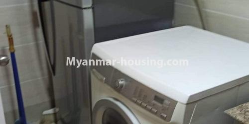 ミャンマー不動産 - 賃貸物件 - No.4938 - A Zone Two Bedroom Condo Room for Rent in Star City! - washing machine and fridge