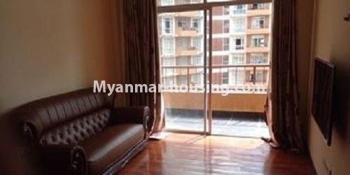ミャンマー不動産 - 賃貸物件 - No.4939 - Star City A Zone One Bedroom Condo Room for Rent in Thanlyin! - another view of living room