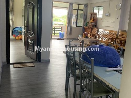 ミャンマー不動産 - 賃貸物件 - No.4940 - Three Bedroom Apartment for Rent in Pearl Mon Housing, 65 Ward, South Dagon! - livingroom and dining area