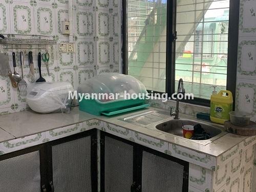 Myanmar real estate - for rent property - No.4940 - Three Bedroom Apartment for Rent in Pearl Mon Housing, 65 Ward, South Dagon! - kitchen 