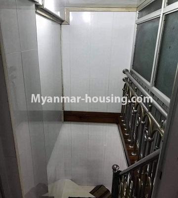 Myanmar real estate - for rent property - No.4941 - Ground Floor with half attic for Rent in Lanmadaw Township. - stairs