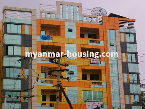 Myanmar real estate - for sale property - No.1103 - Now On Sale! Good Apartment with Location in Lay Daung Kan Road ! - view of the building.
