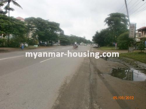 Myanmar real estate - for sale property - No.1107 -  Good place for the living,on the main road. - view of the Road