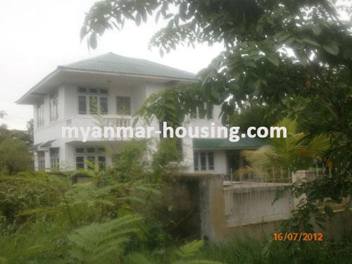 Myanmar real estate - for sale property - No.1156 - A good landed house sell  for near a university ! - view of the building
