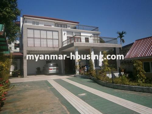 Myanmar real estate - for sale property - No.1209 - Good new landed house for sale in Mayangone Township, - View of the building.