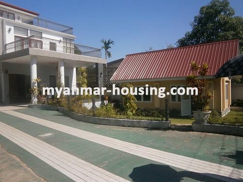 缅甸房地产 - 出售物件 - No.1209 - Good new landed house for sale in Mayangone Township, - View of the guard house.