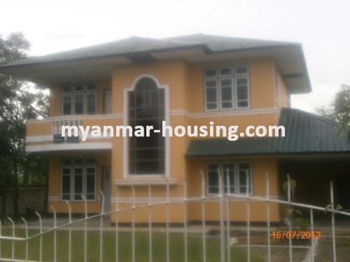 မြန်မာအိမ်ခြံမြေ - ရောင်းမည် property - No.1225 - တိတ်ဆိတ်သည့်ပတ်ဝန်းကျင်ရှိသည့် နေရာတွင်လုံးချင်းတစ်လုံး ရောင်းရန်ရှိသည်။ - view of the building.