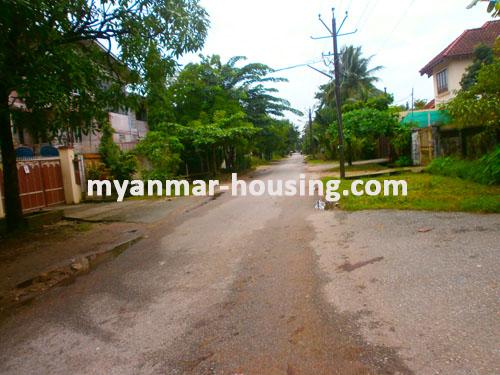Myanmar real estate - for sale property - No.1282 - A good Landed house is Thuwana VIP Thin Gan Gyun T/s ! - view of the street.