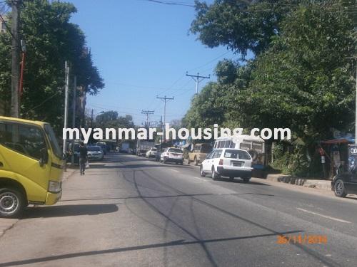 缅甸房地产 - 出售物件 - No.1333 - Landed house for sale in Mayangone Township. - View of the road,