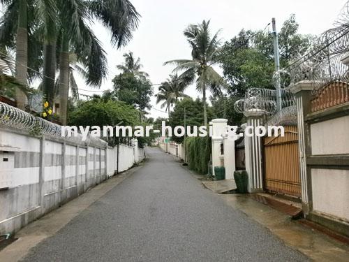 Myanmar real estate - for sale property - No.1374 - Very nice and lovely house in Mayangone Township! - view of the street.