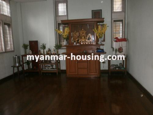ミャンマー不動産 - 売り物件 - No.1395 - A good landed house (3) Buildings is near Tarmway Market ! - View of the pagoda room