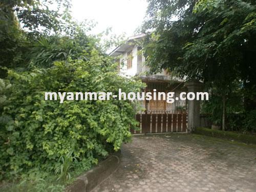 缅甸房地产 - 出售物件 - No.1413 - Good landed house for business and living in Shwe Pyi Thar. - View of the building.