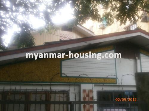 缅甸房地产 - 出售物件 - No.1450 - Two-storey building for sale on Kabar Aye Pagoda Road. - view of the house.