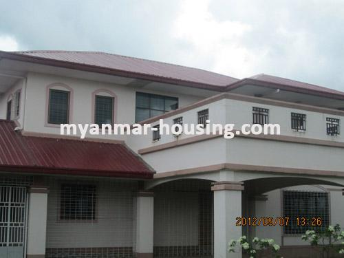 缅甸房地产 - 出售物件 - No.1473 - A Good Landed House For Living Shwe Pinlon Yeikmon ! - View of the building.