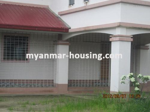 Myanmar real estate - for sale property - No.1473 - A Good Landed House For Living Shwe Pinlon Yeikmon ! - View of the infront
