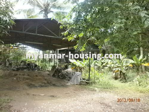 缅甸房地产 - 出售物件 - No.1501 - Wide Landed house to sell in Insein! - View of the garage.