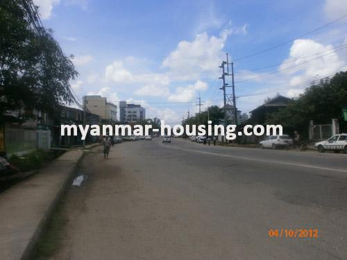Myanmar real estate - for sale property - No.1534 - Landed house to sell in Insein township! - View of the road.