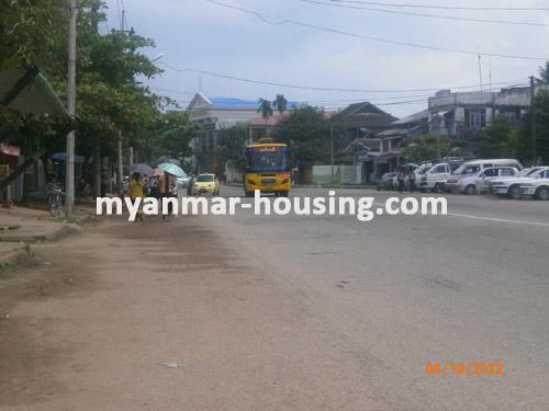 Myanmar real estate - for sale property - No.1543 - Good Landed House To Sell In Insein Township! - View of the road.