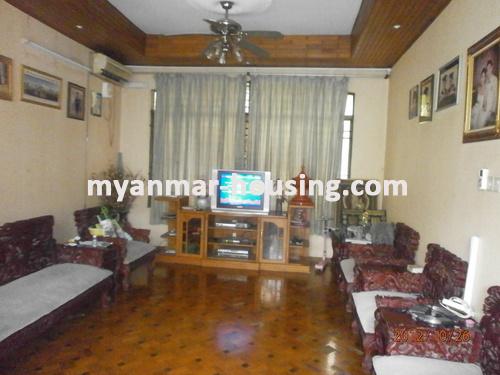 Myanmar real estate - for sale property - No.1568 - A good landed house to sell in Kamaryut Township! - View of the downstairs.