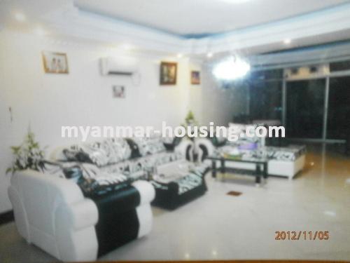 ミャンマー不動産 - 売り物件 - No.1586 - A good with decorated to sell in Pazuntaung township. - View of the living room.