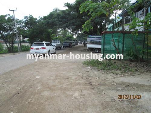 Myanmar real estate - for sale property - No.1595 - Landed house to sell in North Dagon township! - View of the road.