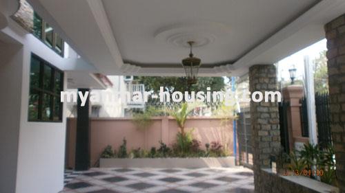 缅甸房地产 - 出售物件 - No.1711 - Well-decorated landed house in Mayangone! - View of portico.
