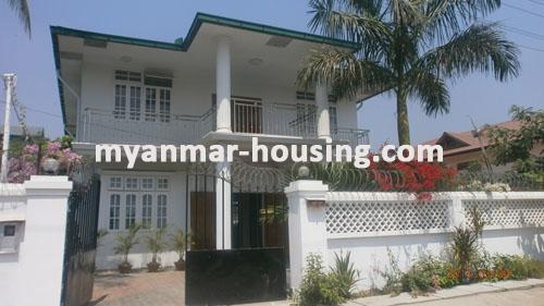 Myanmar real estate - for sale property - No.1758 - A new landhouse for sale in Tharketa Township! - Exterior view of the landed house.